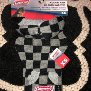 Coleman hooded dog sweater. NWT. Size XS.
